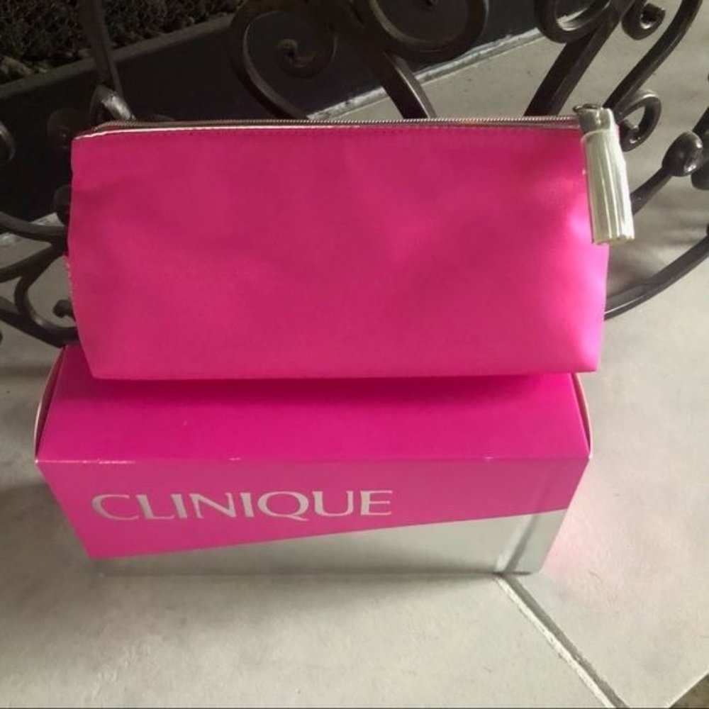 Clinique Pink Cosmetic Bag NIB